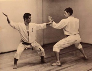 Sensei Zenko Heshiki with Sensei Drago